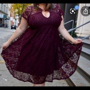 Lace Burgundy Dress